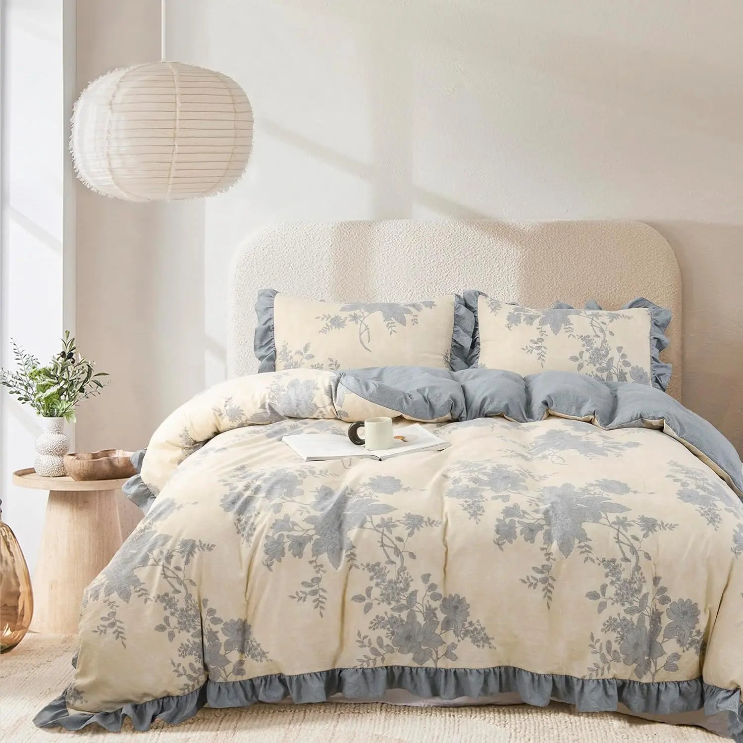 Oli Anderson Ruffle Flowers Floral Comforter Set - 3 Piece / 5 Piece