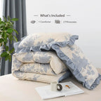 Oli Anderson Ruffle Flowers Floral Comforter Set - 3 Piece / 5 Piece