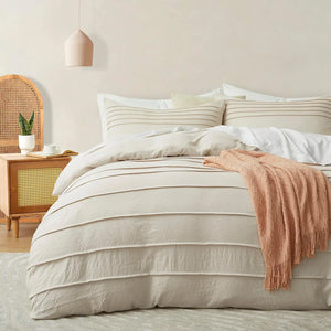 Oli Anderson Pleated Duvet Cover - 3 Piece Set