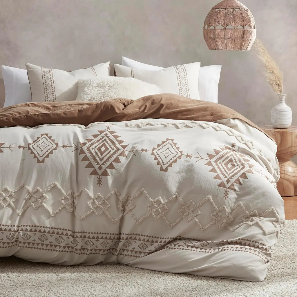 Oli Anderson Boho Tufted Duvet Cover - 3 Piece Set