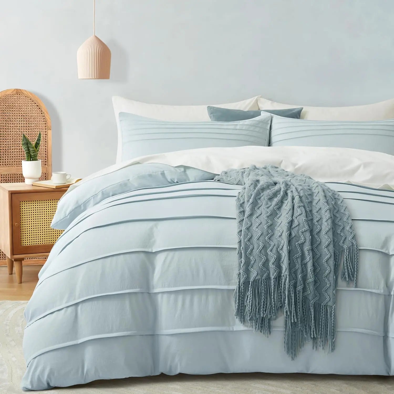 Oli Anderson Pleated Duvet Cover - 3 Piece Set