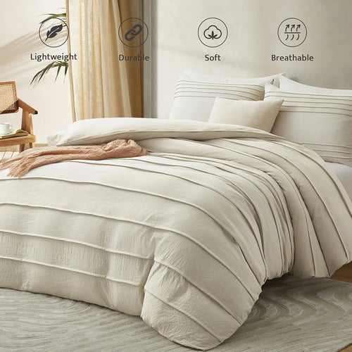 Oli Anderson Pleated Duvet Cover - 3 Piece Set