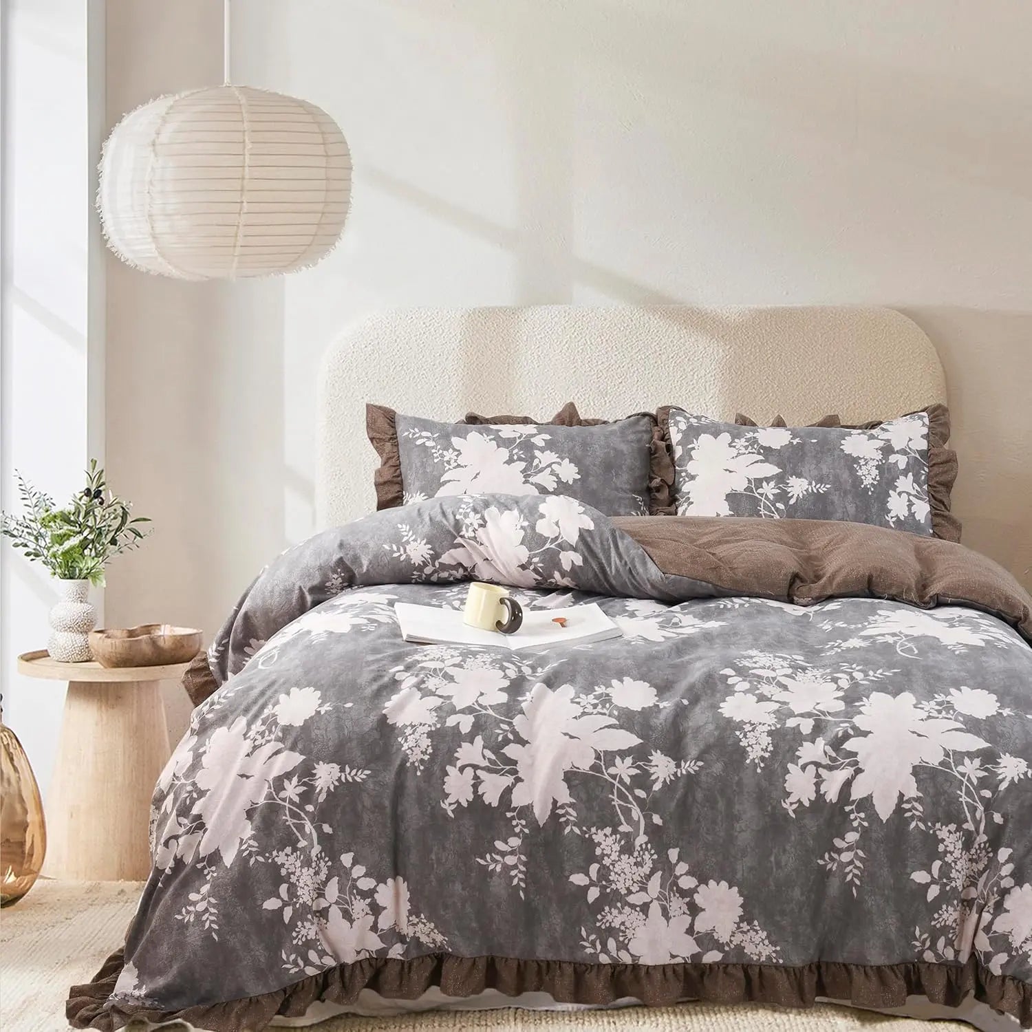 Oli Anderson Ruffle Flowers Floral Comforter Set - 3 Piece / 5 Piece