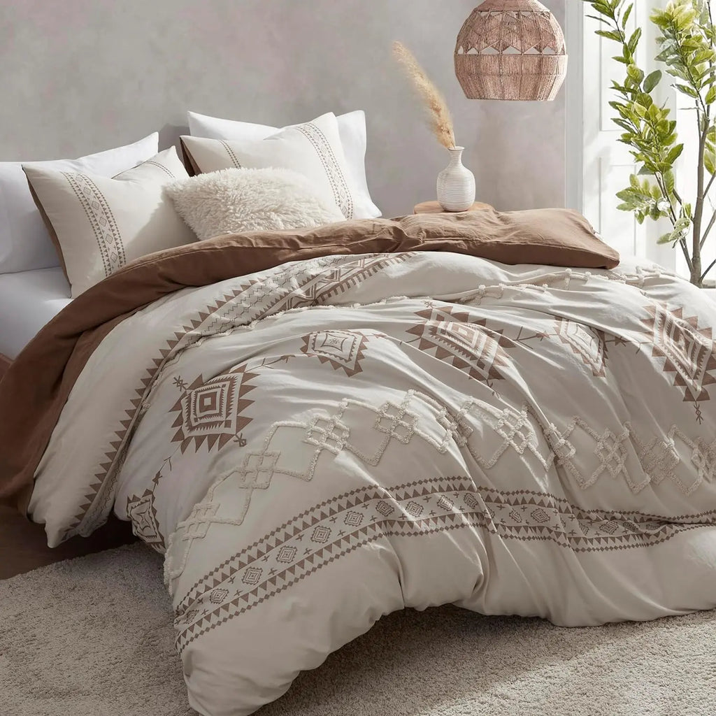 Oli Anderson Boho Tufted Duvet Cover - 3 Piece Set