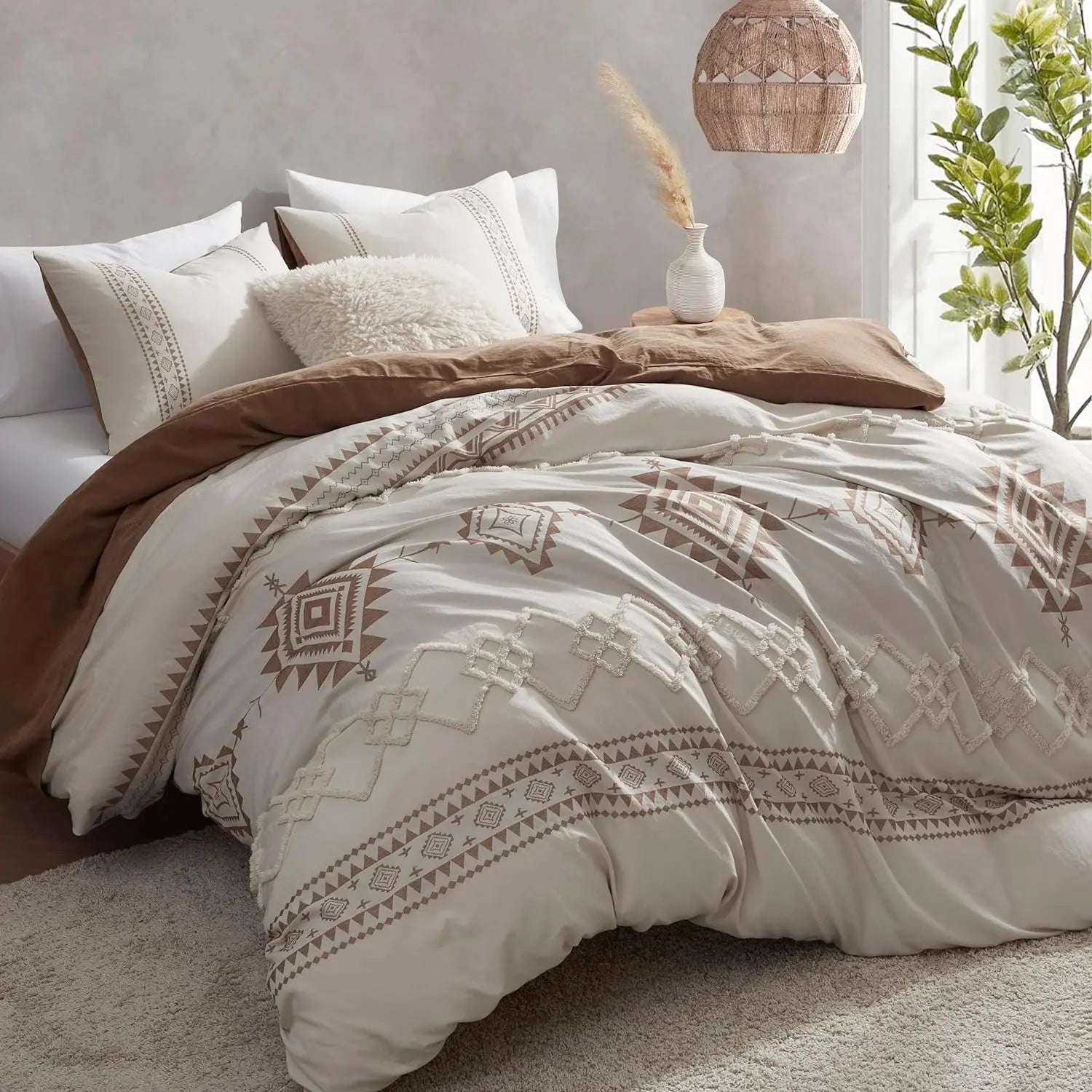 Oli Anderson Boho Tufted Duvet Cover - 3 Piece Set