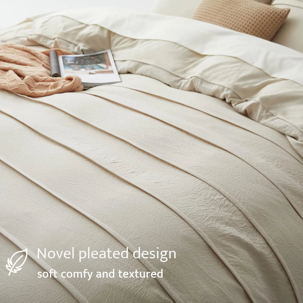 Oli Anderson Pleated Duvet Cover - 3 Piece Set