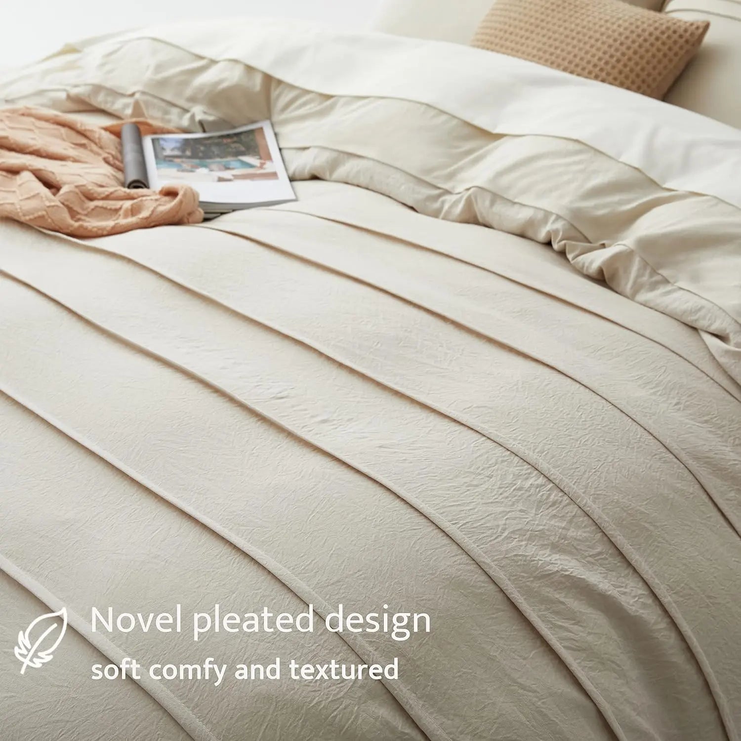 Oli Anderson Pleated Duvet Cover - 3 Piece Set
