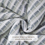 Oli Anderson 100% Cotton Waffle Comforter Set - 3 Piece