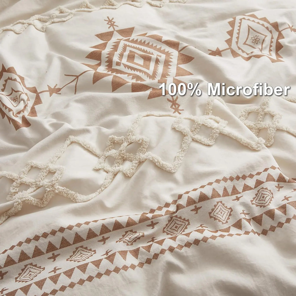 Oli Anderson Boho Tufted Duvet Cover - 3 Piece Set