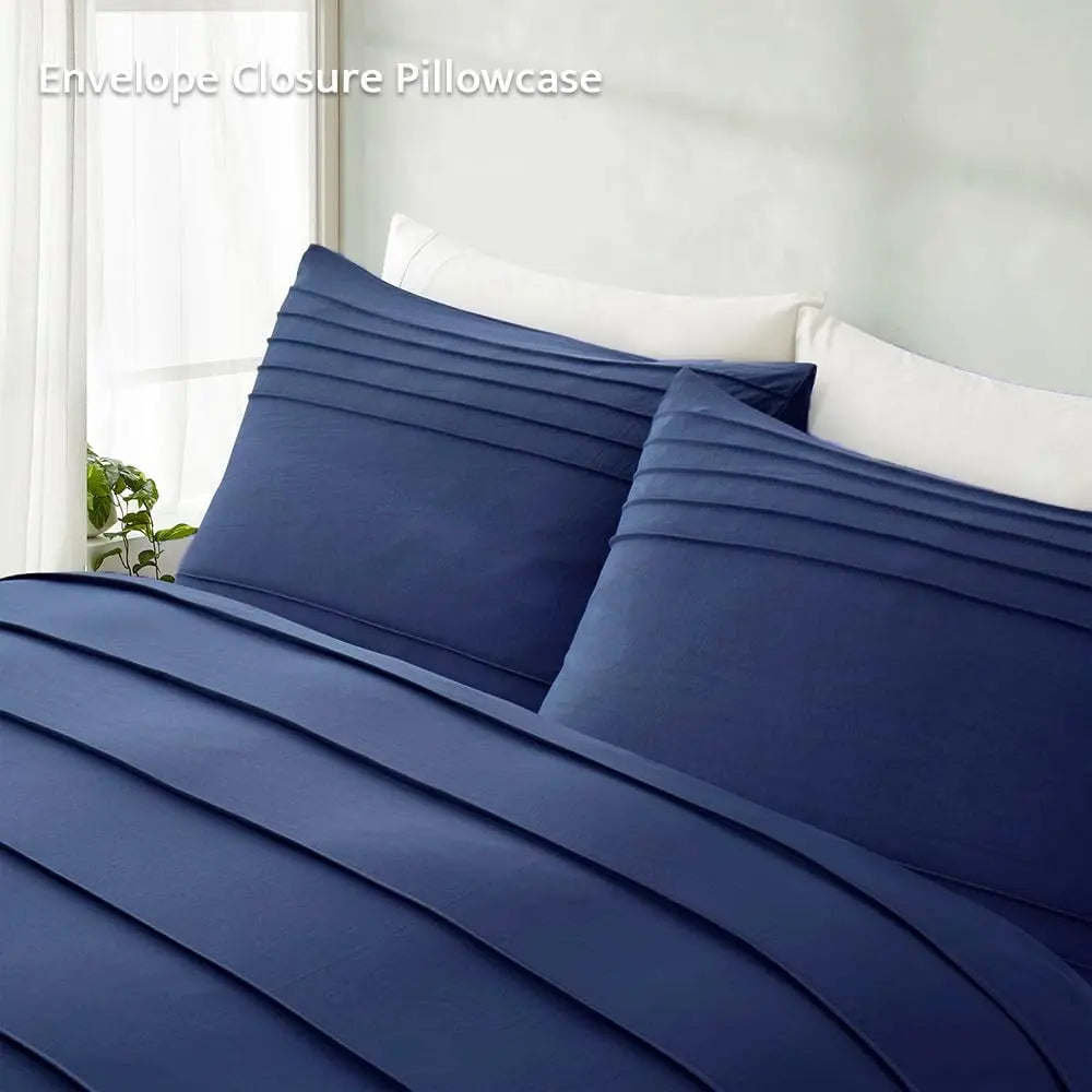 Oli Anderson Pleated Duvet Cover - 3 Piece Set