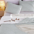 Oli Anderson 100% Cotton Waffle Comforter Set - 3 Piece