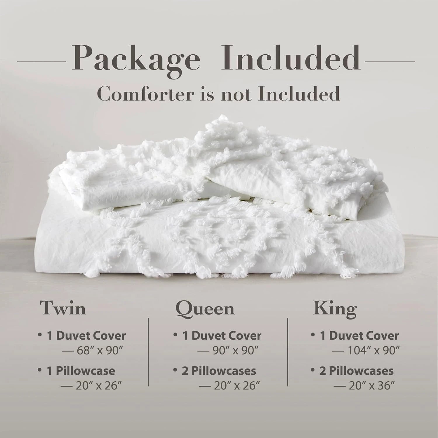 Oli Anderson Tufted Boho Embroidery Duvet Cover Set - 3 Piece