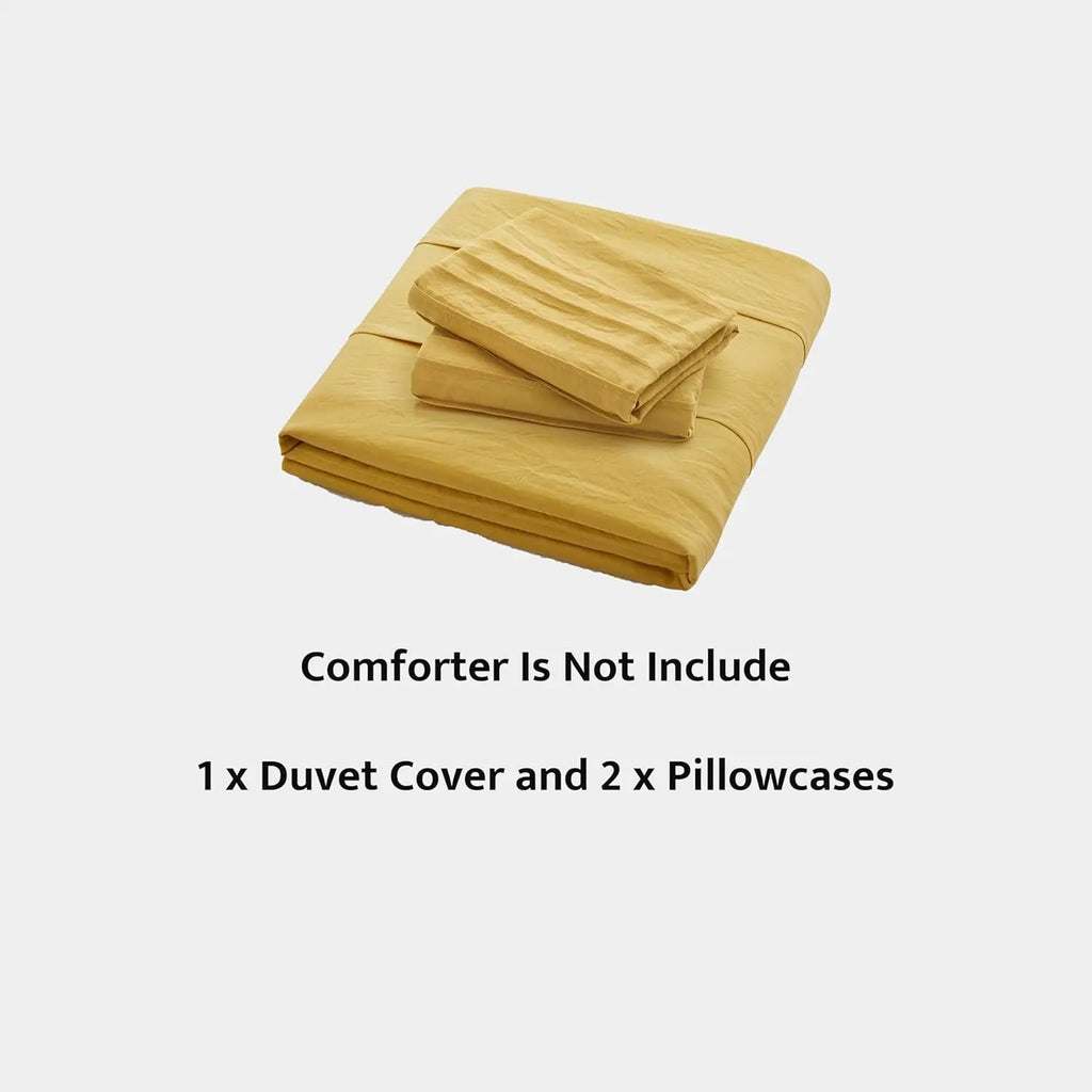 Oli Anderson Pleated Duvet Cover - 3 Piece Set