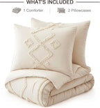 Oli Anderson Tufted Boho Fluffy Comforter Set - 3 Piece