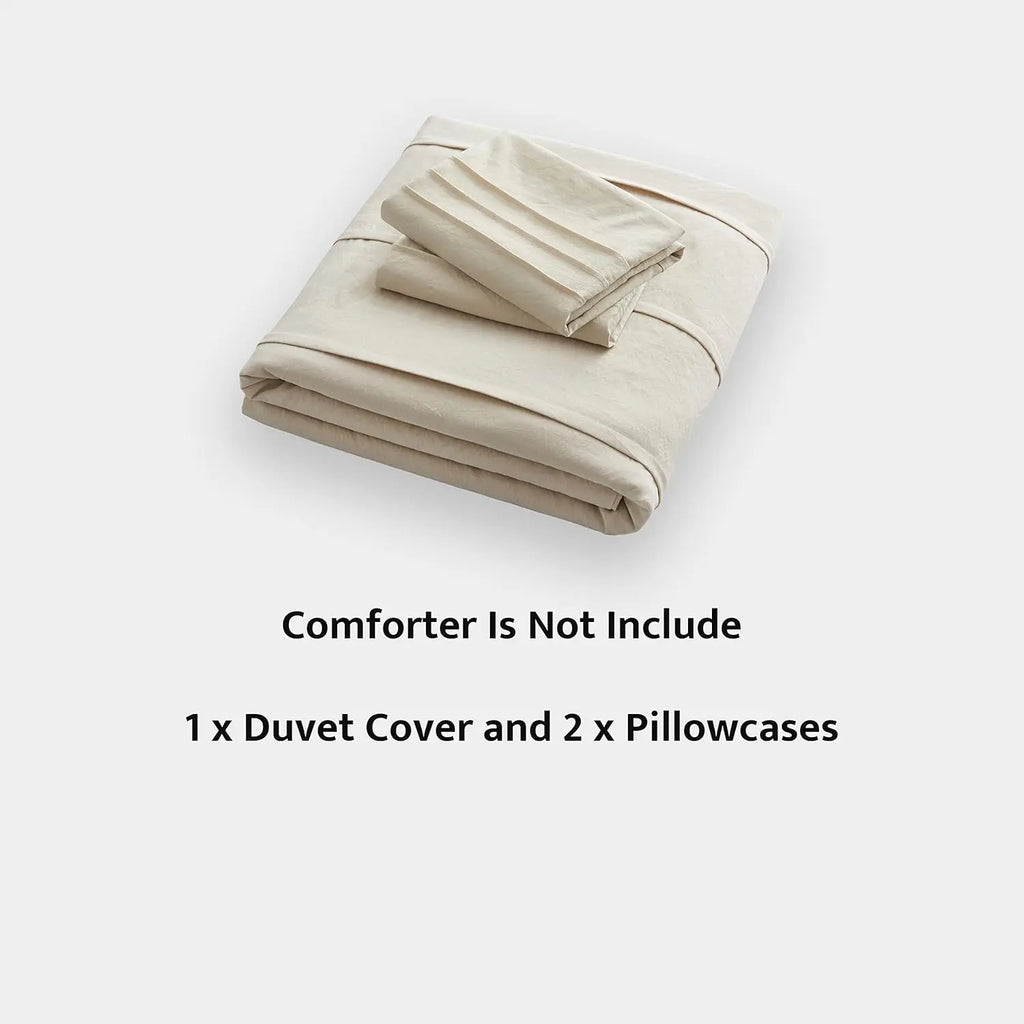Oli Anderson Pleated Duvet Cover - 3 Piece Set