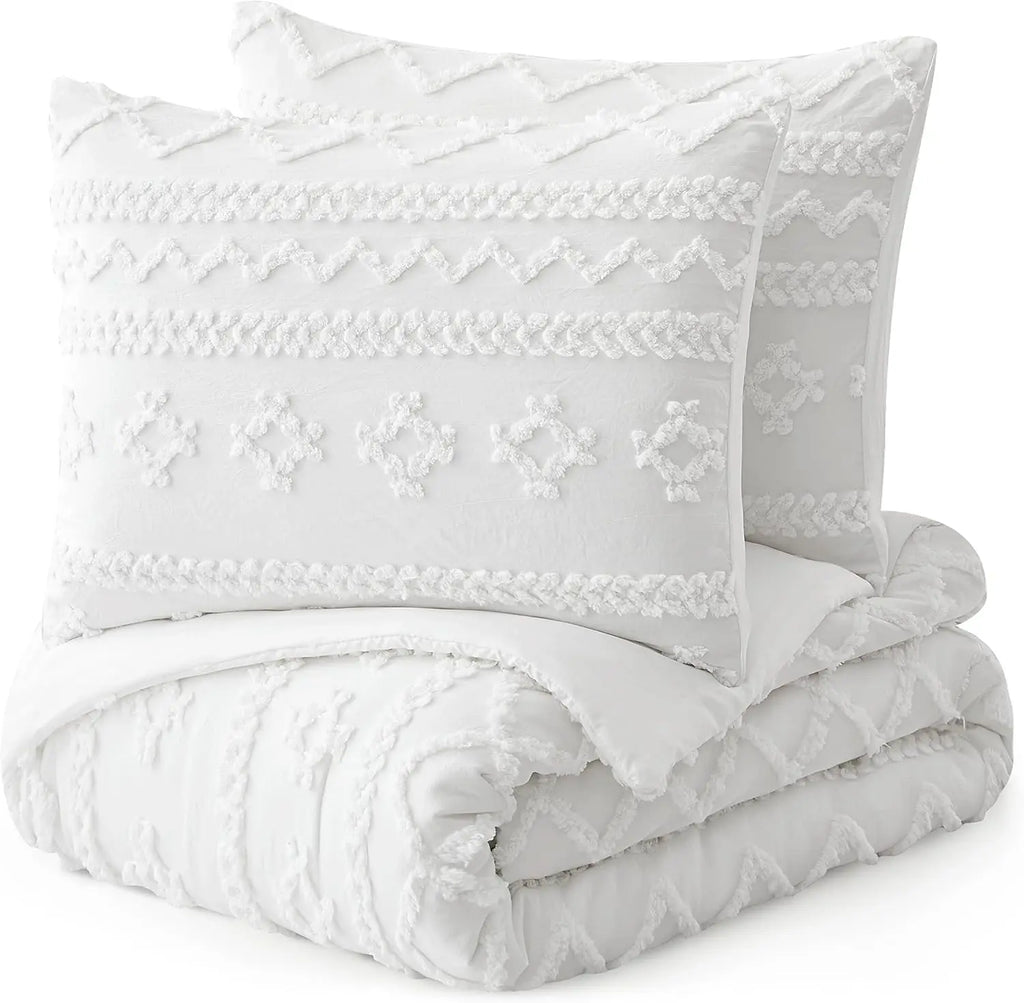 Oli Anderson Tufted Boho Fluffy Comforter Set - 3 Piece