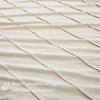 Oli Anderson Pleated Duvet Cover - 3 Piece Set