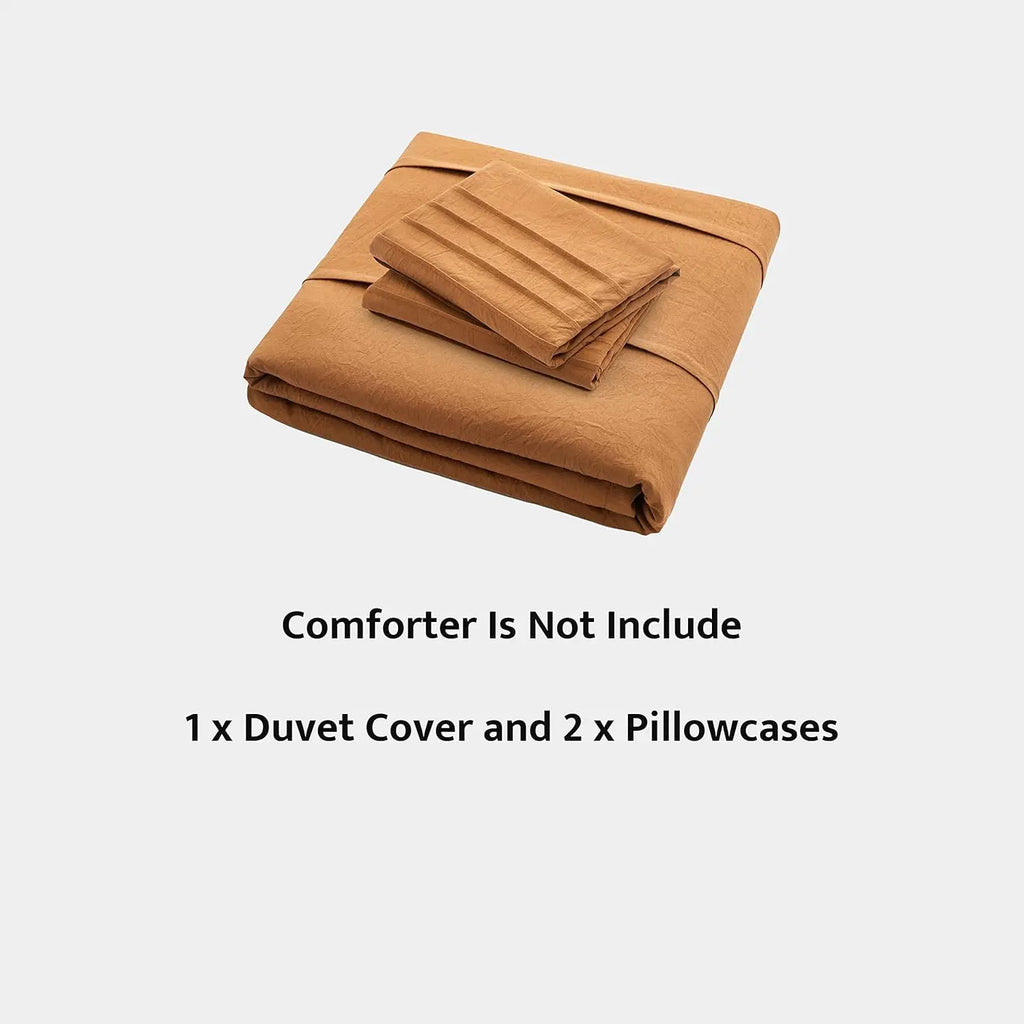 Oli Anderson Pleated Duvet Cover - 3 Piece Set