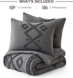 Oli Anderson Tufted Boho Fluffy Comforter Set - 3 Piece