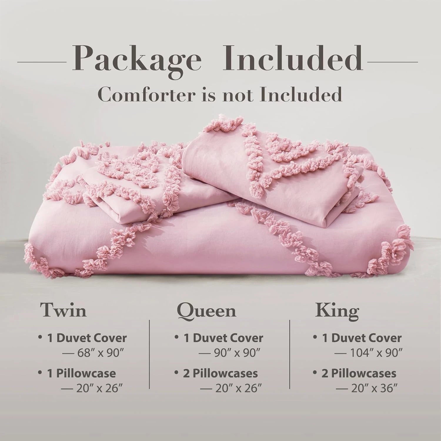 Oli Anderson Tufted Boho Embroidery Duvet Cover Set - 3 Piece
