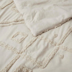 Oli Anderson Tufted Boho Fluffy Comforter Set - 3 Piece