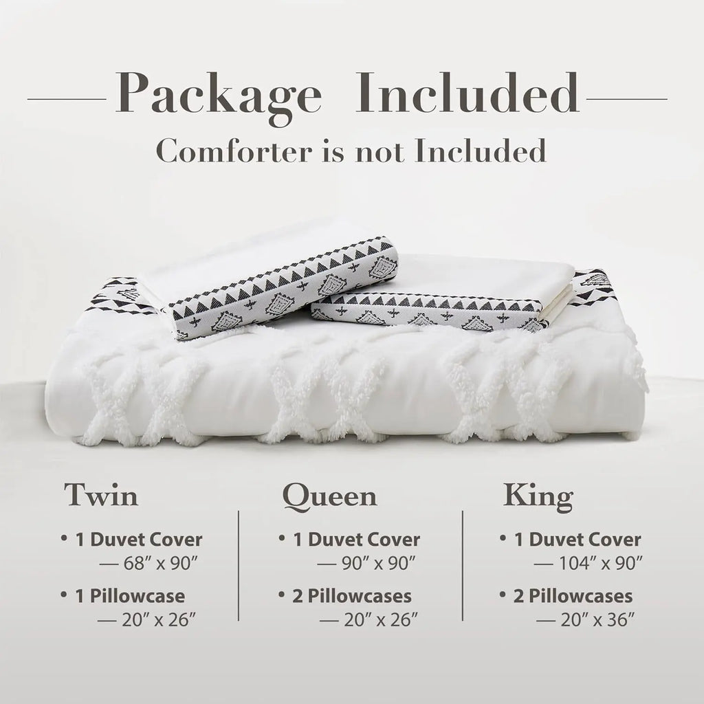 Oli Anderson Boho Tufted Duvet Cover - 3 Piece Set