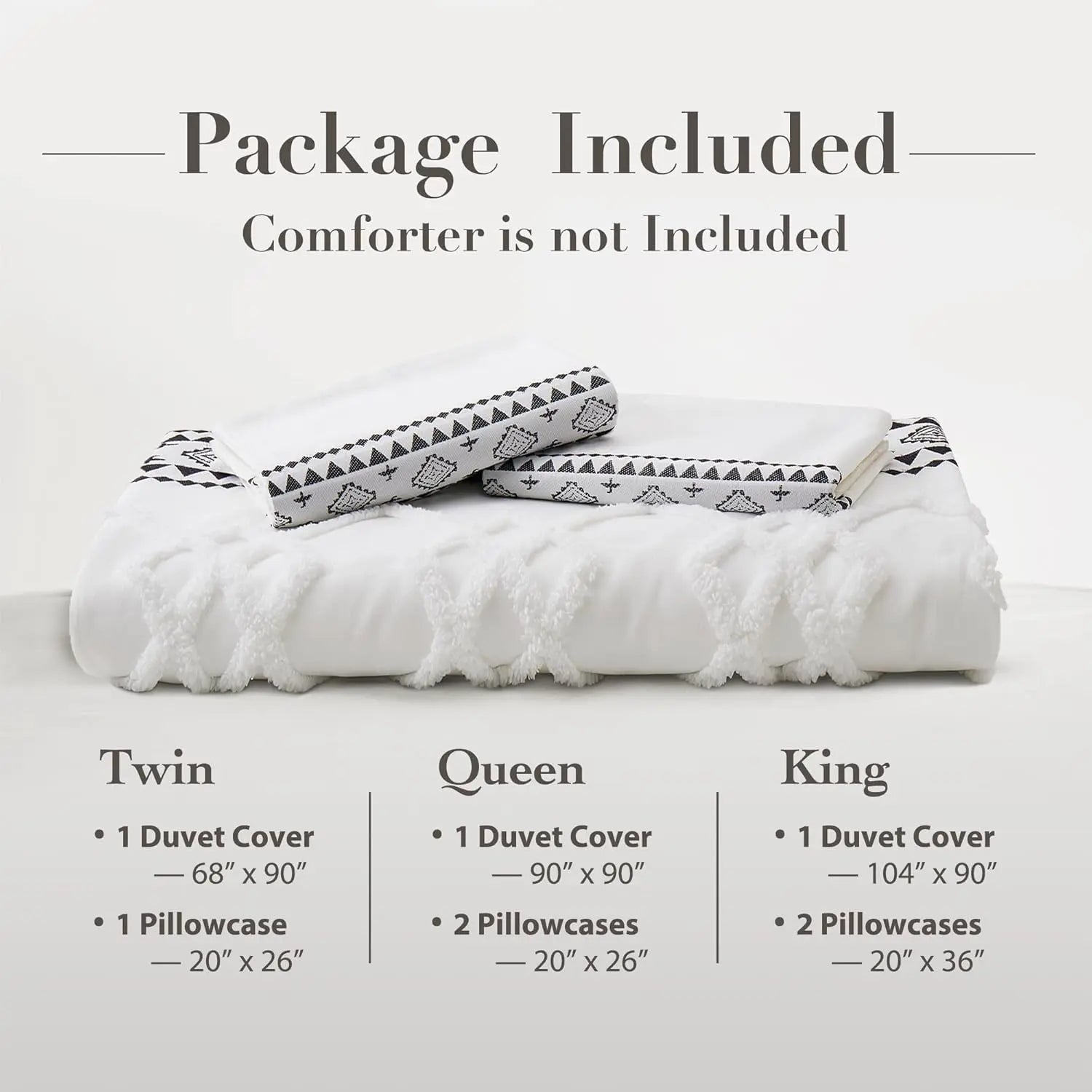 Oli Anderson Boho Tufted Duvet Cover - 3 Piece Set