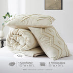 Oli Anderson Boho Tufted Jacquard Comforter Set - 3 Piece