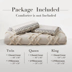 Oli Anderson Boho Tufted Duvet Cover - 3 Piece Set
