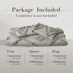 Oli Anderson Tufted Boho Embroidery Duvet Cover Set - 3 Piece