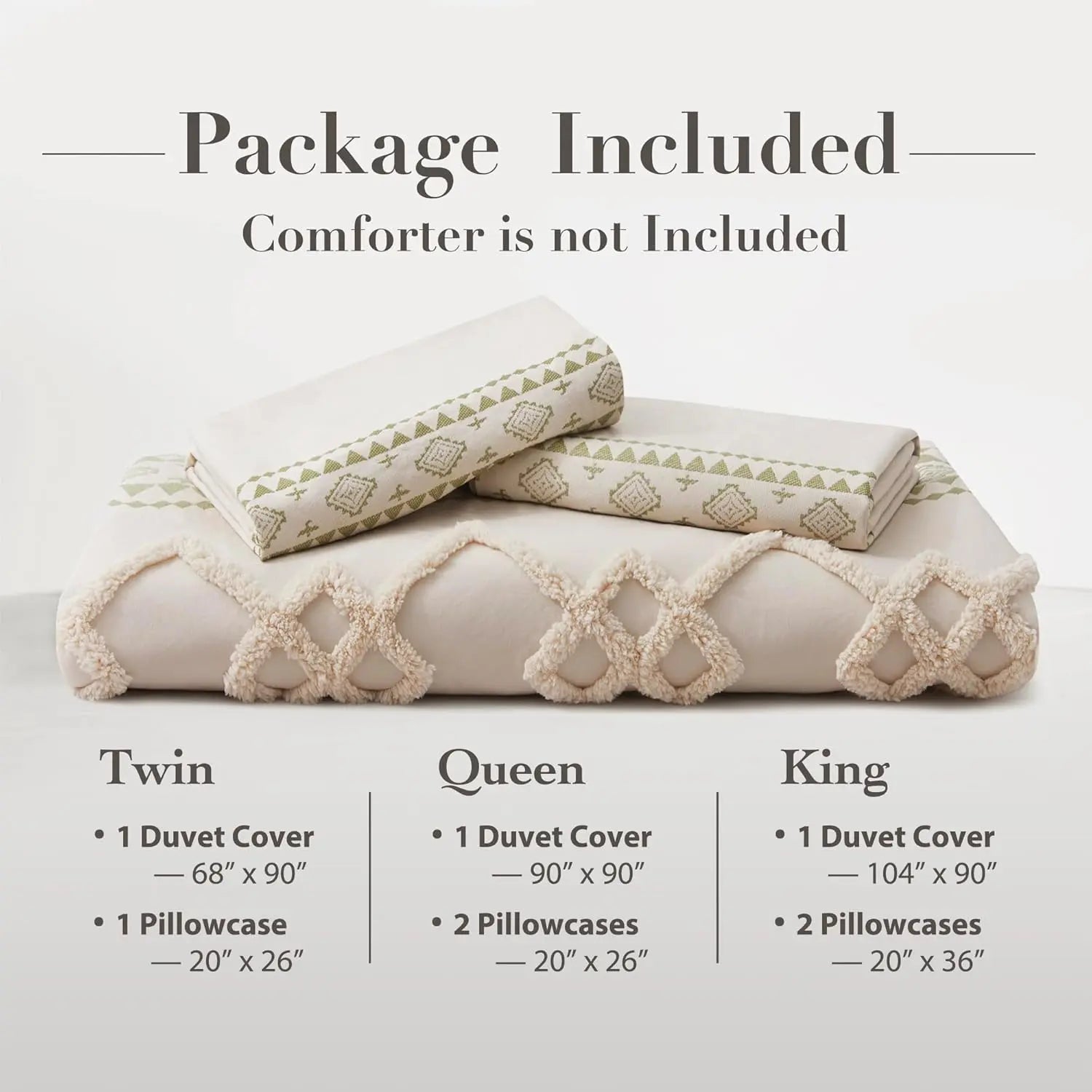 Oli Anderson Boho Tufted Duvet Cover - 3 Piece Set