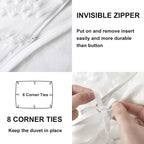 Oli Anderson Tufted Boho Embroidery Duvet Cover Set - 3 Piece