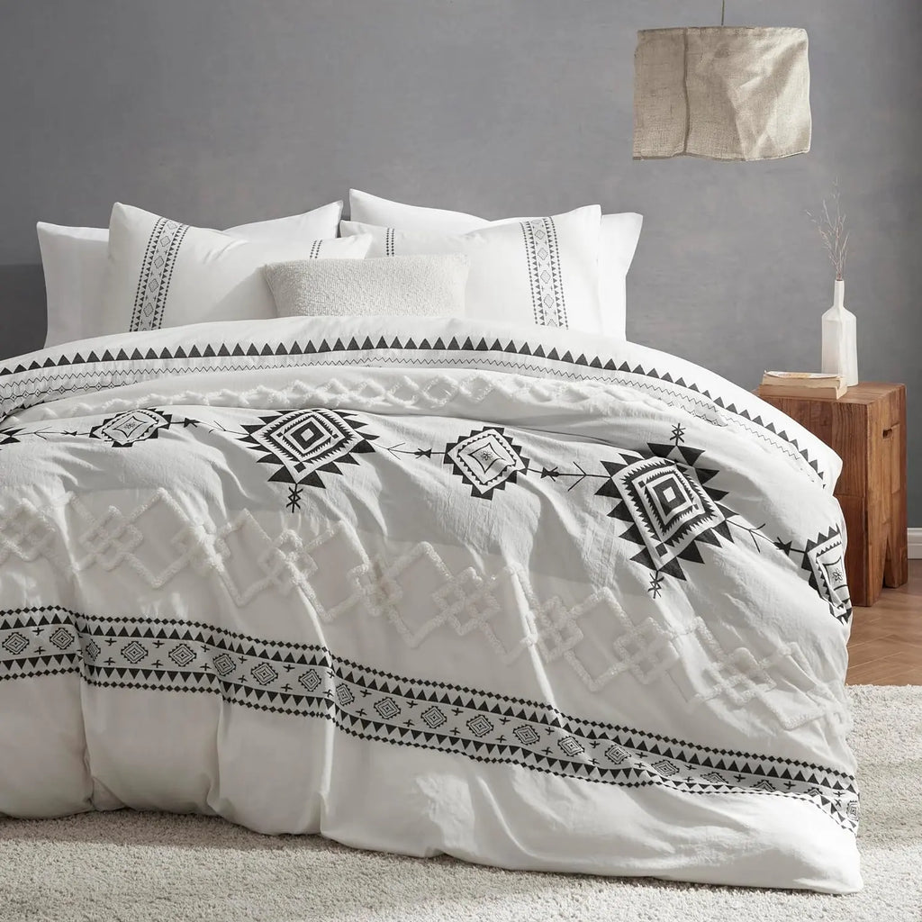 Oli Anderson Boho Tufted Duvet Cover - 3 Piece Set