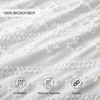 Oli Anderson Tufted Boho Fluffy Comforter Set - 3 Piece