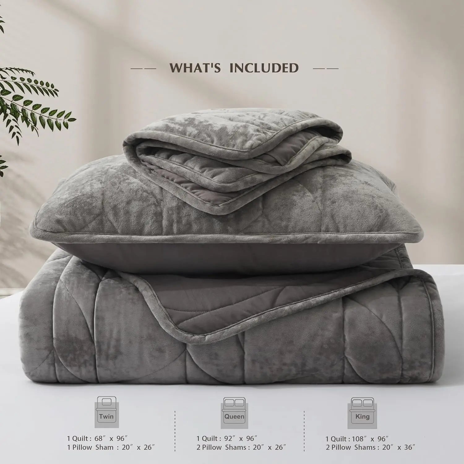 Oli Anderson Velvet Reversible Quilt Set - 3 Piece