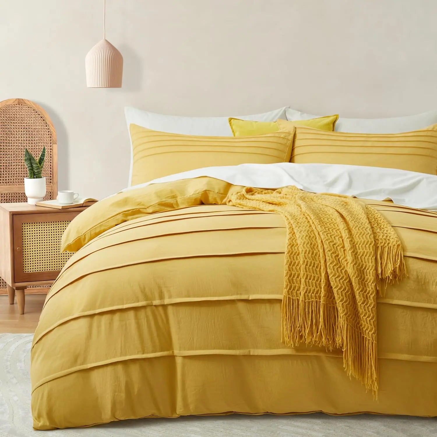 Oli Anderson Pleated Duvet Cover - 3 Piece Set