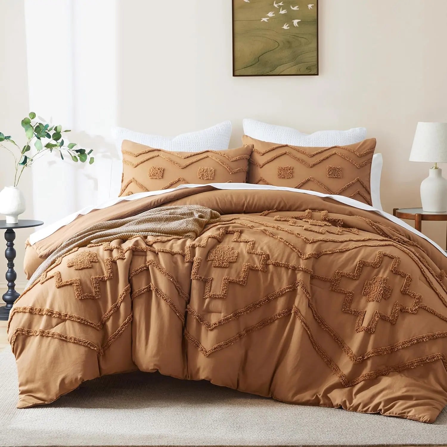 Oli Anderson Boho Tufted Jacquard Comforter Set - 3 Piece