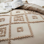 Oli Anderson Tufted Boho Embroidery Duvet Cover Set - 3 Piece