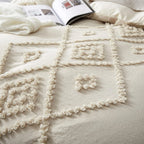 Oli Anderson Tufted Boho Embroidery Duvet Cover Set - 3 Piece