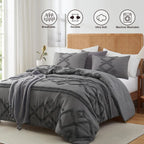 Oli Anderson Tufted Boho Fluffy Comforter Set - 3 Piece