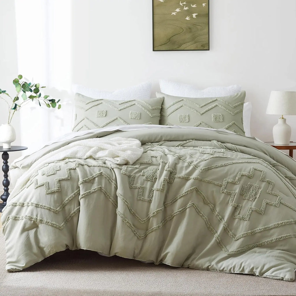Oli Anderson Boho Tufted Jacquard Comforter Set - 3 Piece