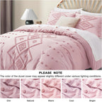 Oli Anderson Tufted Boho Embroidery Duvet Cover Set - 3 Piece