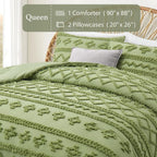 Oli Anderson Tufted Boho Fluffy Comforter Set - 3 Piece