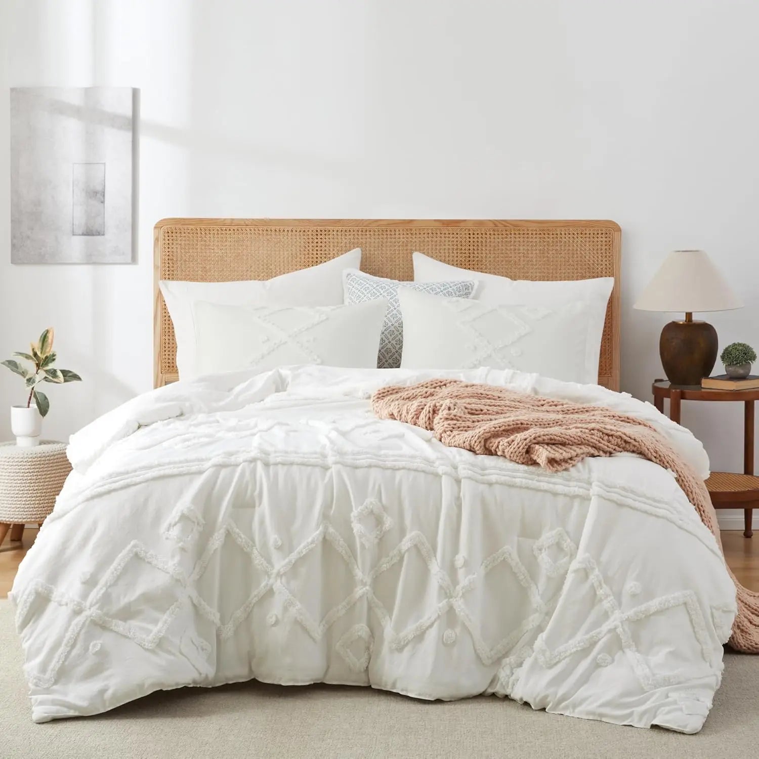 Oli Anderson Tufted Boho Fluffy Comforter Set - 3 Piece