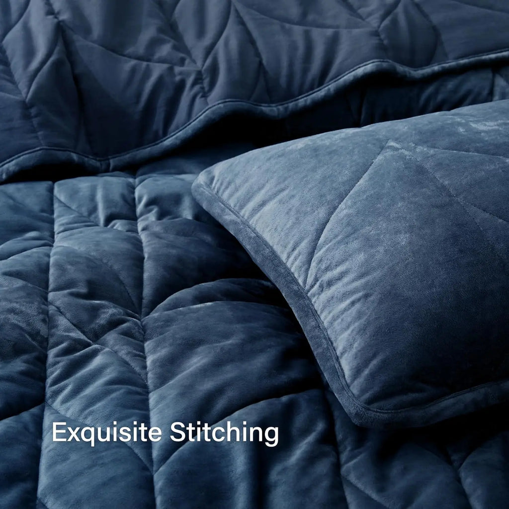 Oli Anderson Velvet Reversible Quilt Set - 3 Piece