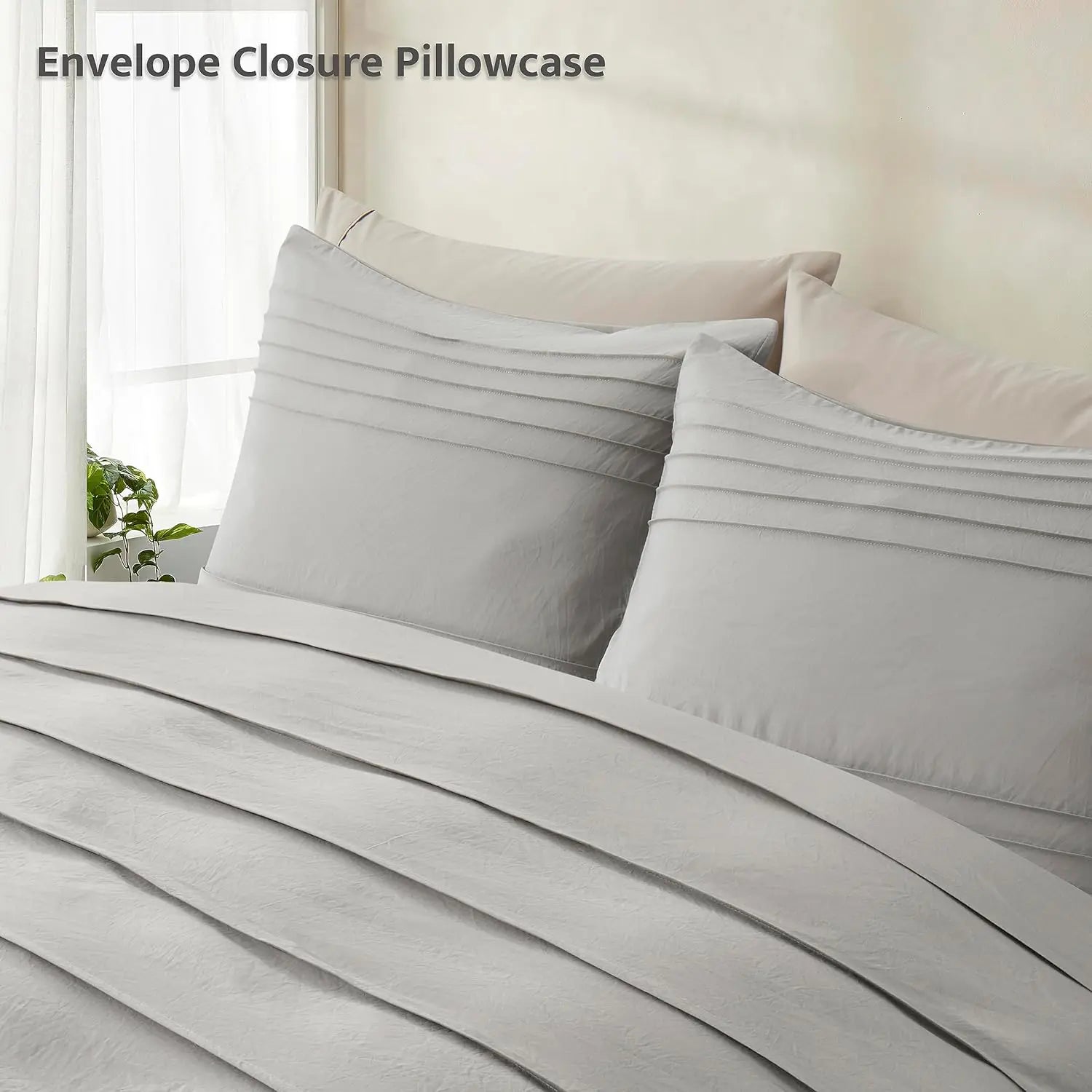 Oli Anderson Pleated Duvet Cover - 3 Piece Set