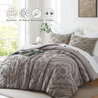 Oli Anderson Boho Tufted Jacquard Comforter Set - 3 Piece
