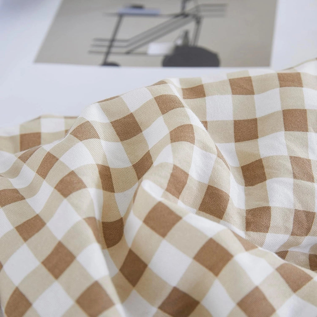 Oli Anderson Reversible Fluffy Checkered Comforter Set - 3 Piece