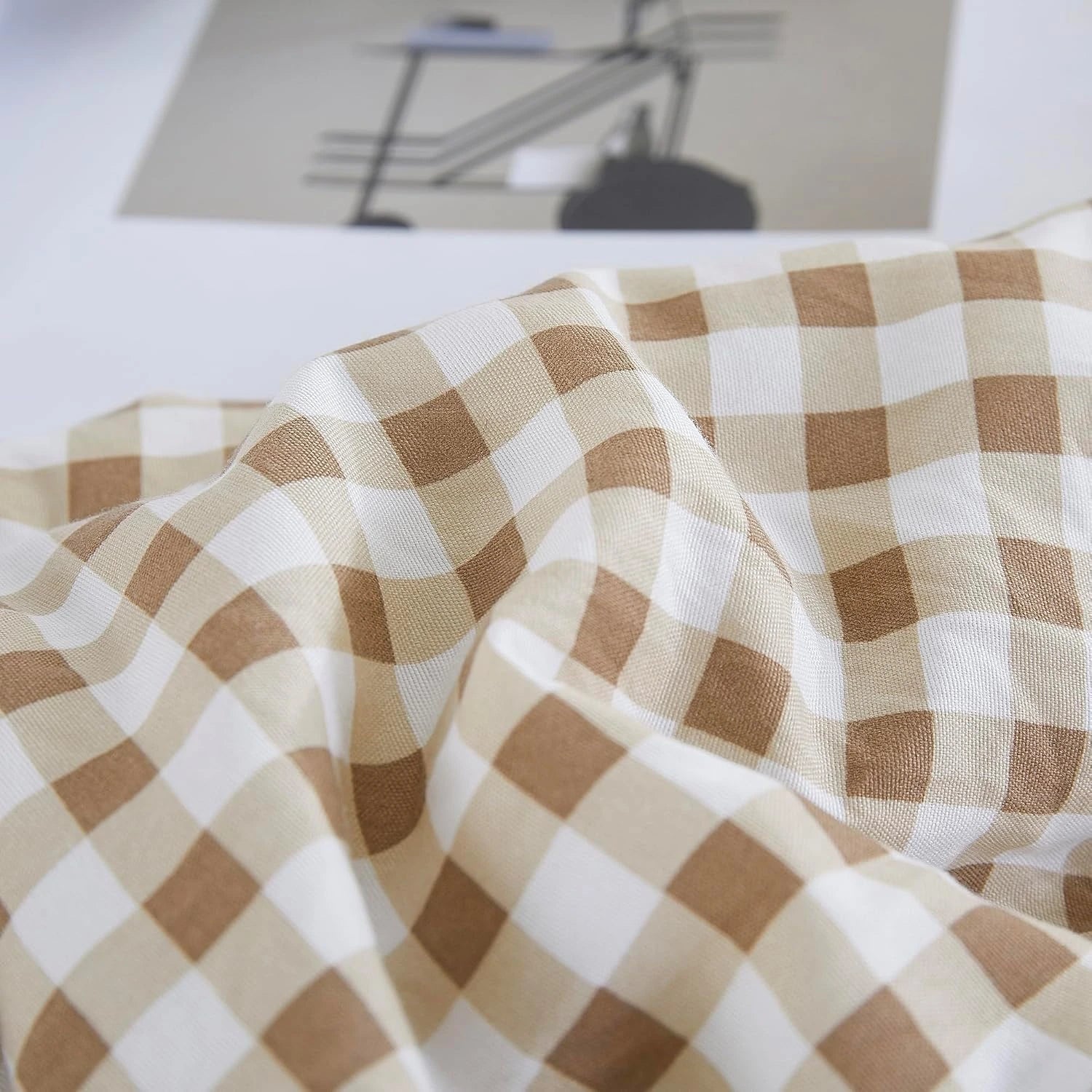 Oli Anderson Reversible Fluffy Checkered Comforter Set - 3 Piece