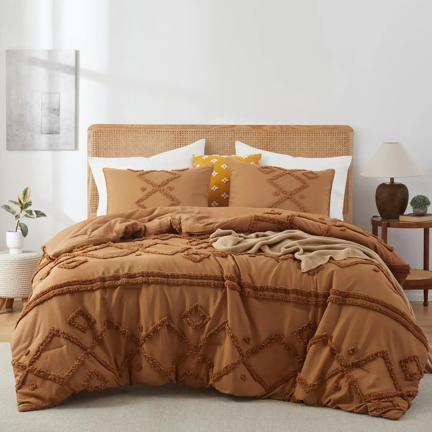 Oli Anderson Tufted Boho Fluffy Comforter Set - 3 Piece